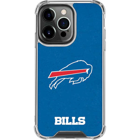 NFL Buffalo Bills Distressed iPhone 15 Pro Clear Case